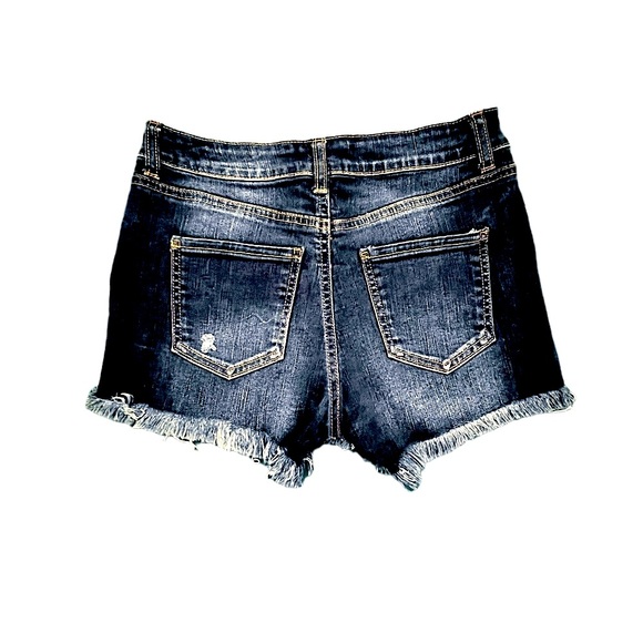 Wax Jean Shorts Size-M 26 Waist Dark Wash - Picture 2 of 5